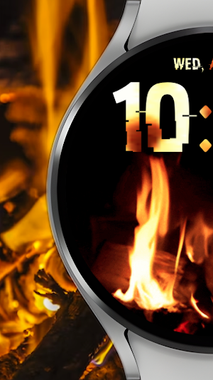 Fireplace Animated Watch Face Screenshot 0