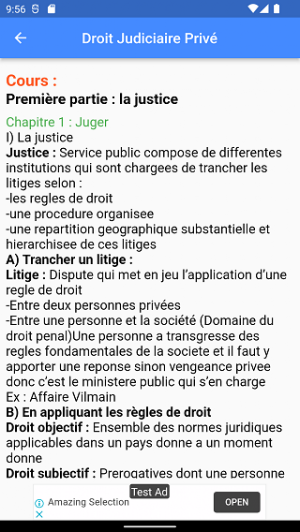 Droit Judiciaire Privé Screenshot 1