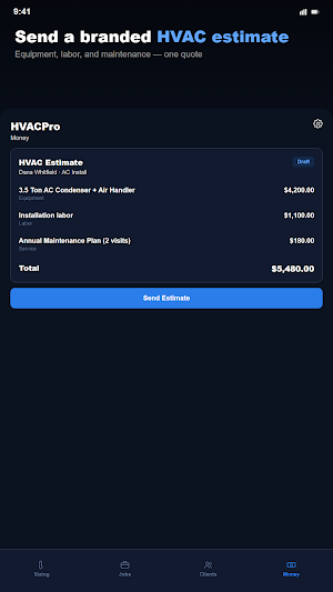 HVACPro: HVAC Estimates Screenshot 2