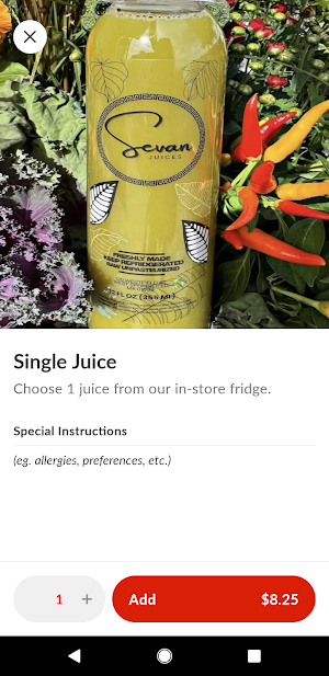 Sevan Juices Screenshot 3