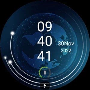 Map world clock WatchFace Screenshot 0