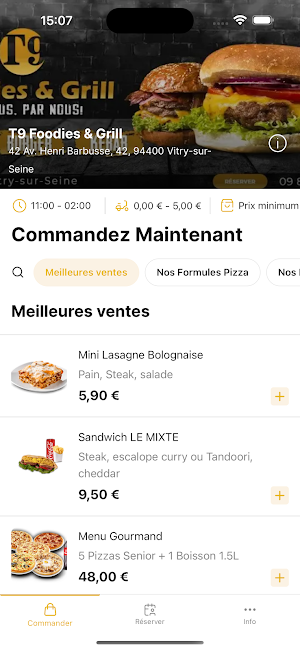 T9 Foodies & Grill Screenshot 1
