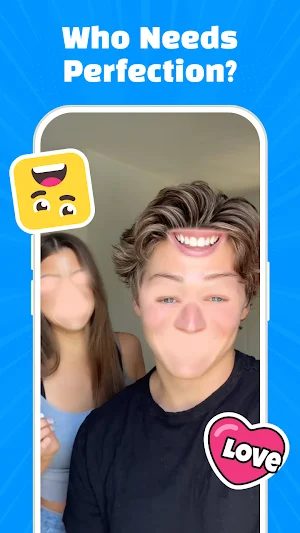 Lip Fall Challenge: Fun Filter Screenshot 1
