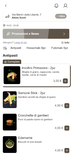 Attimi Sushi Screenshot 1