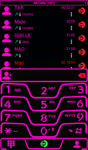 Theme Neon V3 Pink RocketDial Screenshot 1