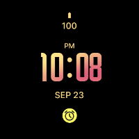 Peach Modern Watch Face