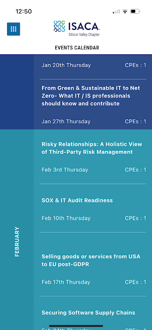 ISACA Silicon Valley Chapter Screenshot 2
