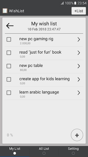 Wish List Screenshot 3
