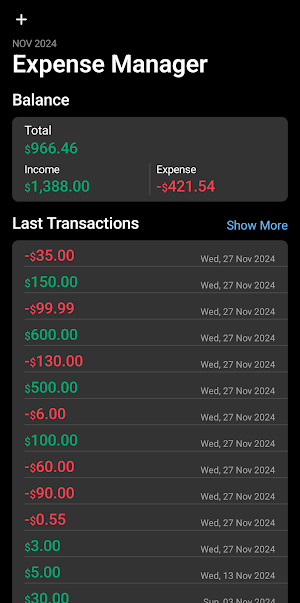 Expense Manager Screenshot 0