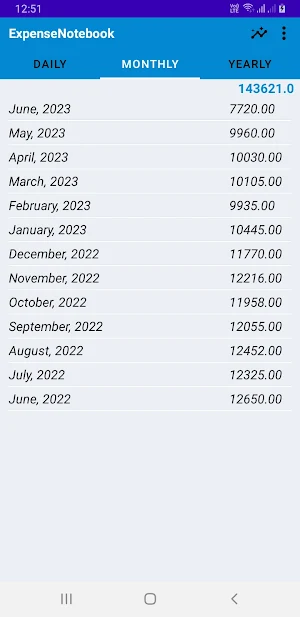 Expense Notebook Screenshot 3