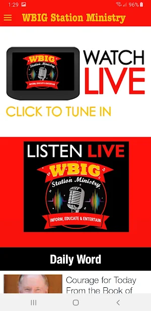 WBIG Station Ministry Screenshot 1