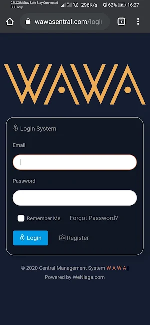 WAWA Sentral System Screenshot 0
