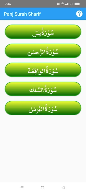 Panj Surah Sharifپنج سورہ شریف Screenshot 0