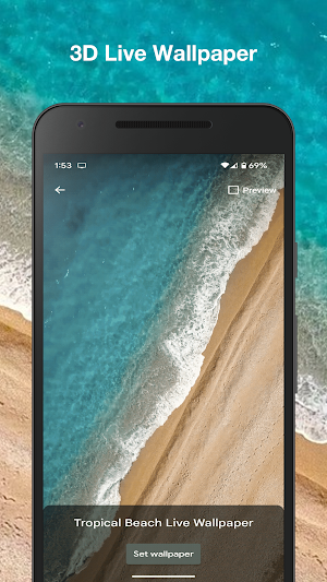 Tropical Beach Live Wallpaper Screenshot 0