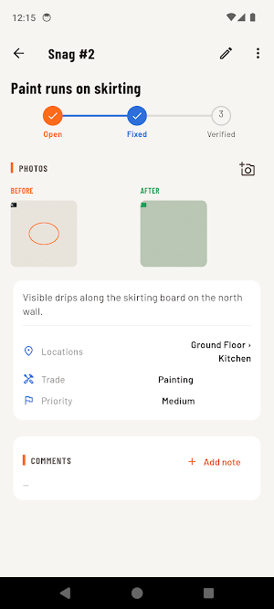 SiteInspect: Snag & Punch List Screenshot 2