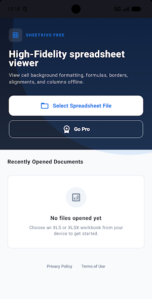 Sheetrivo: Spreadsheet Viewer Screenshot 0