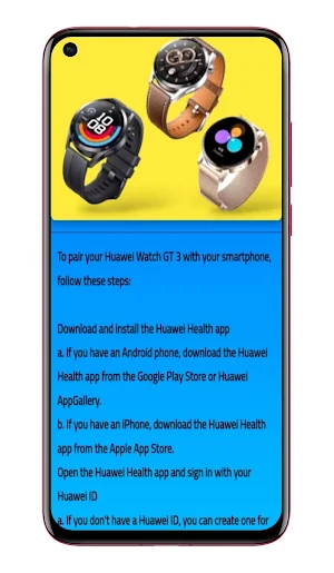 Huawei watch GT 3 App Guide Screenshot 2