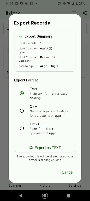 Cubo_Scanner Screenshot 1