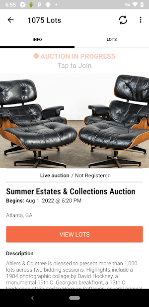 Ahlers & Ogletree Auctions Screenshot 1