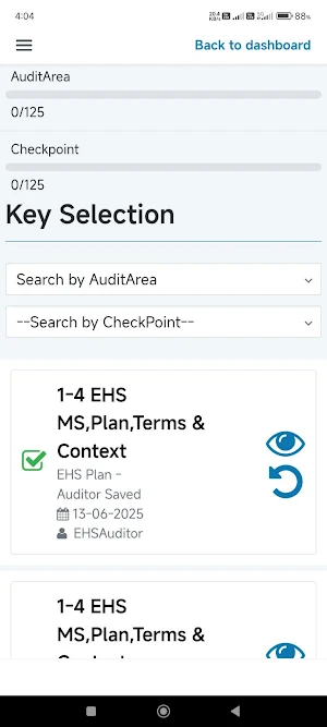 EHS Audit App Screenshot 1