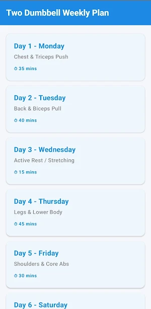 Two Dumbbell Workout Screenshot 0