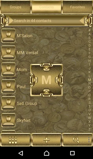 Gold Lucky Charm Dialer theme Screenshot 1