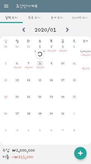 초간단가계부 (공유/가족 가계부, 간단 가계부) Screenshot 3
