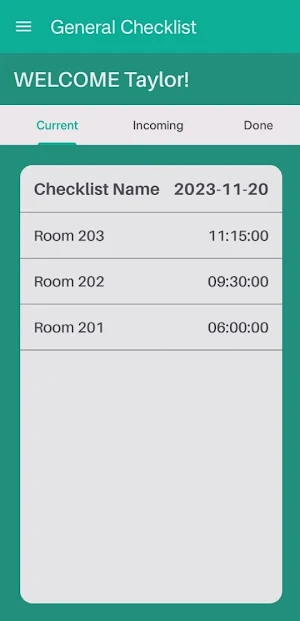 General Checklist Screenshot 2