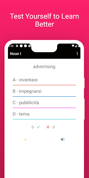 Practice English Italian Words Screenshot 3