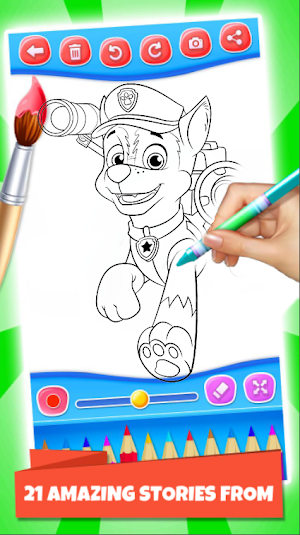 Paw Patron Coloring Game Screenshot 1