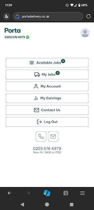 Porta Delivery Drivers Screenshot 2