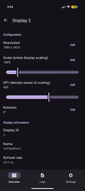 Display Manager for Android Screenshot 2