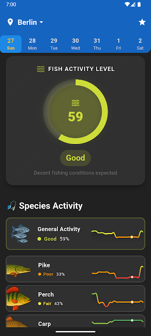 FishCast - Fishing Forecast Screenshot 0