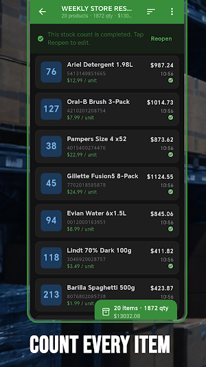 Barcode Stock counter Scannogy Screenshot 1