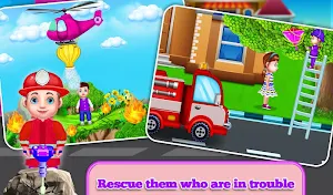 Rescue People From Fire House Fun Fire Fighter Screenshot 0