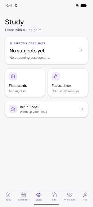 Calmly Student Screenshot 2