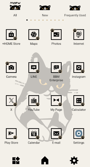 Prissy Cat Theme +HOME Screenshot 2