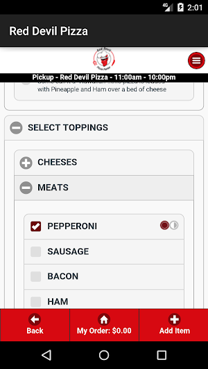 Red Devil Pizza Screenshot 2