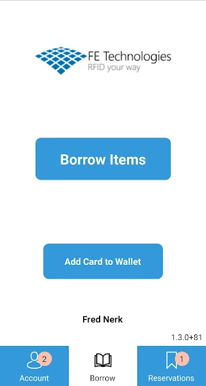 FE Technologies Patron App Screenshot 0