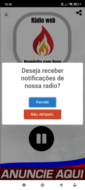 Rádio Web Propósito com Deus Screenshot 1
