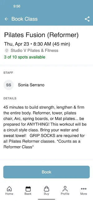 Studio V Pilates & Fitness Screenshot 2