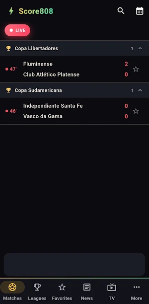 Score808 Live Football TV HD Screenshot 1