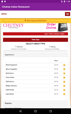 Chutney Indian Restaurant Screenshot 1