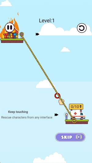 Fun Rope Rescue Puzzle Screenshot 1