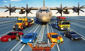 Car Transporter Flight Simulator Airplane Games 3D Screenshot 2