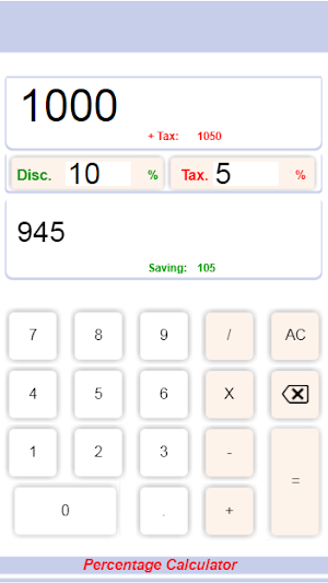 Percentage Calculator Screenshot 2