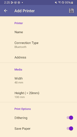 Woosim Print Service Screenshot 1