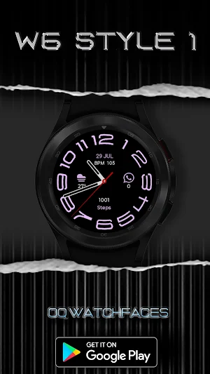 W6 Style 1 For Wear OS Screenshot 2