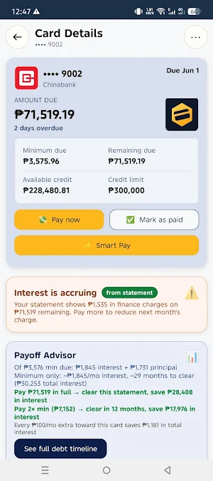 HiveCard: Credit Card Manager Screenshot 2