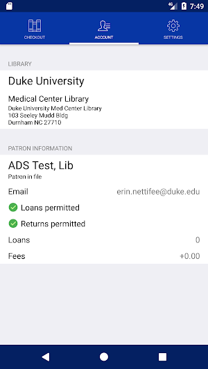 Duke Self-Checkout Screenshot 3